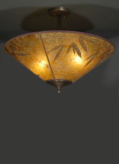 Bamboo Lamp Shades on Bamboo Mica Lamp Shade  Asian Ceiling Light Fixture   Sue Johnson