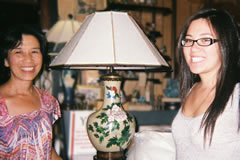CY and daughter cloisonné lamp