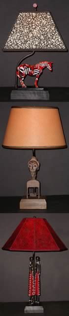 tribal trio lamps