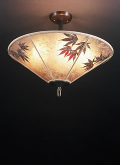 c118 Japanese maple leaves mica ceiling lamps