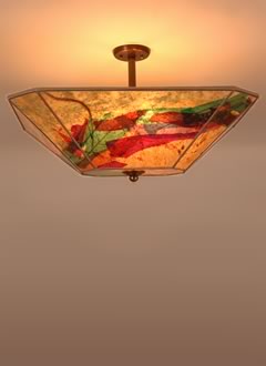 c151 Southwest sunrise inspired Blazing Sky fine art lamps, unique lamp ceiling fixture