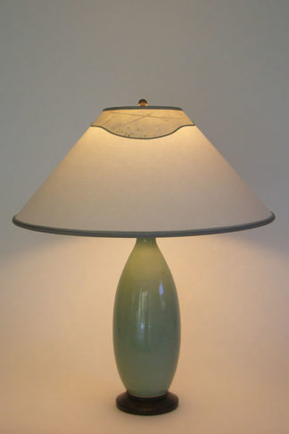 t227 Celadon Green Lamp, Accent Paper Lamp Shades