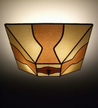 Two Toned Parchment Paper Ceiling Lamp