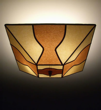 Two-toned Parchment Paper ceiling lamp