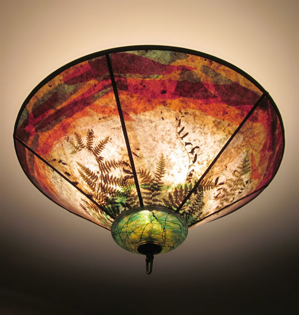 Iridescent Glass Ceiling Lamp Shade, Custom Replacement Glass For Light Fixtures