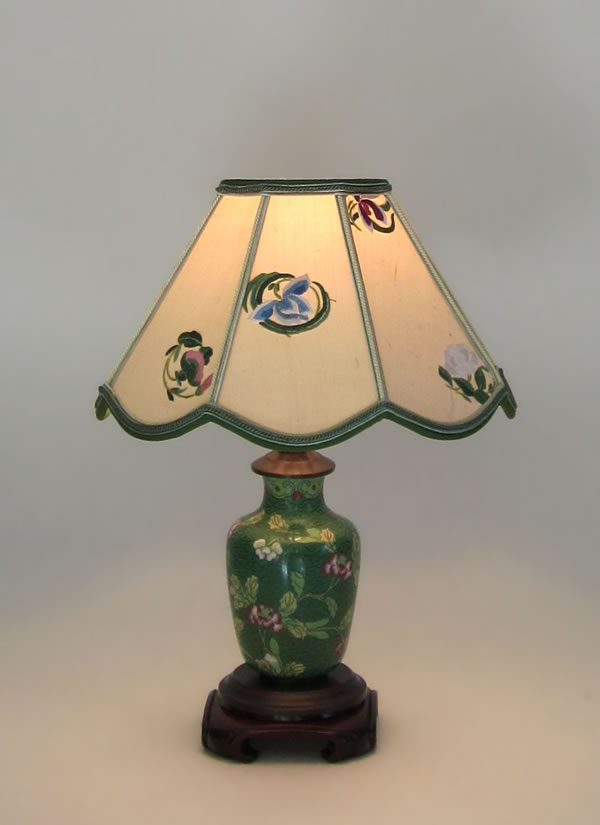 Lamp Antique Embroidered Silk Lampshade, Asian Silk Lamp Shades