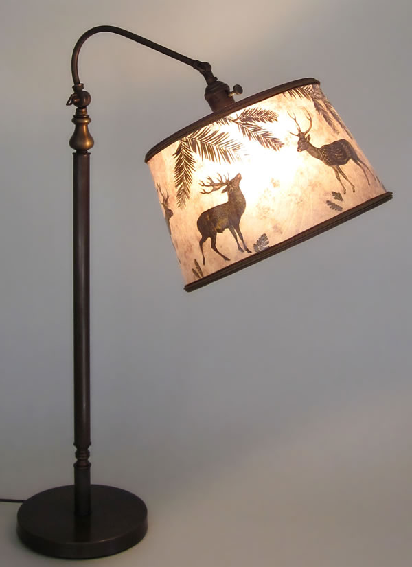 Brass Adjustable Table Lamp Mica, Deer Table Lamp