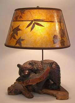 T00 Antique Ainu bear lamp 1