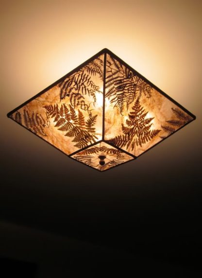 c313 Square Mica Ceiling Light “Fern Fantasy”