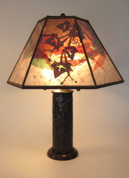 t000 Trench Art Lamp. Ivy mica lamp shade