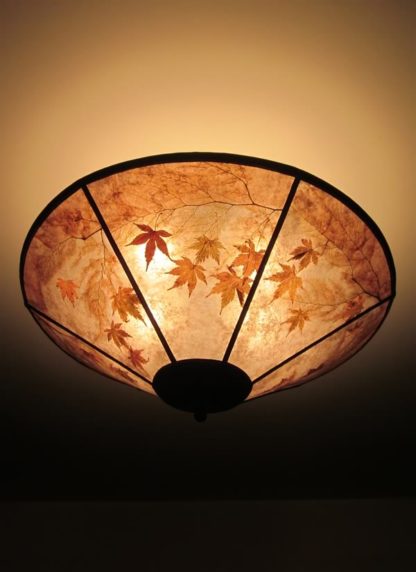c323 Maple Morning round mica ceiling lampshade