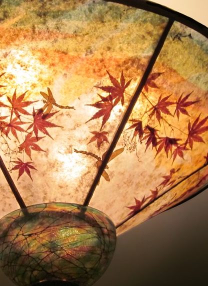 c328 When Dragons Fly detail mica ceiling lamp shade