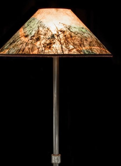 Shorebird Floor Lamp, Colorful Round Mica Shade detail