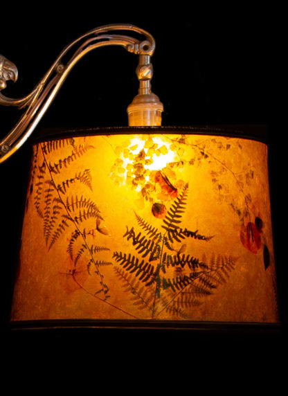 F360 Parrot Bridge Lamp Mica lampshade with ferns