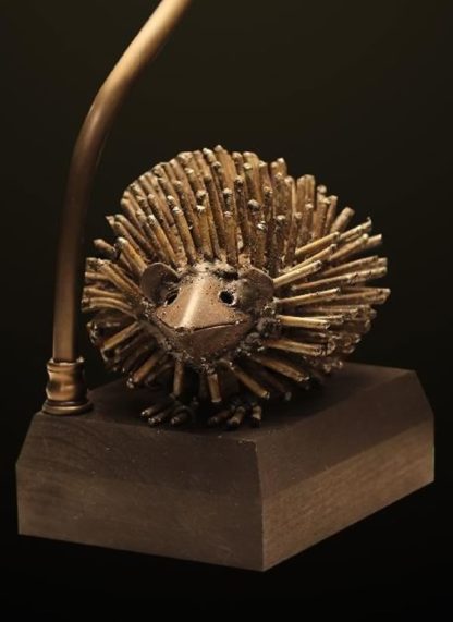 T369 Recycled Metal Hedgehog table lamp base