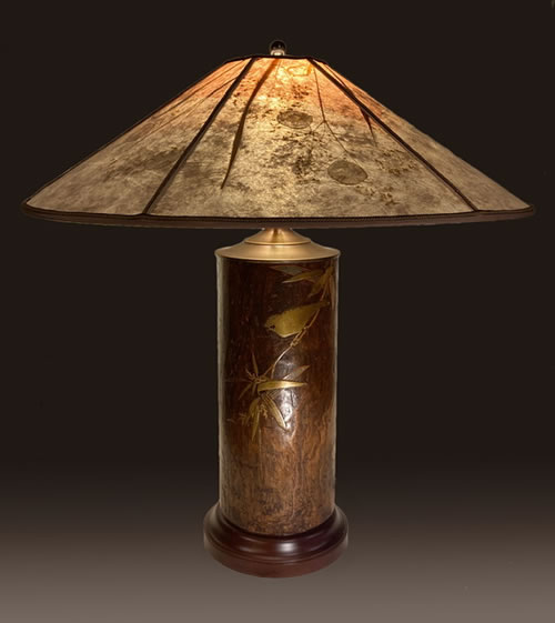 Sale Lamp 3D, Antique Japanese Kiri Wood