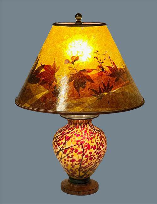 Sue Johnson SALE Lamp 18J Hand-blown Glass Lamp by Lindsay Art Glass