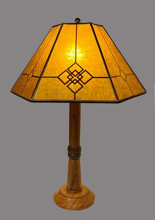 Sue Johnson SALE Lamp 19 C - Hand-turned walnut & wenge