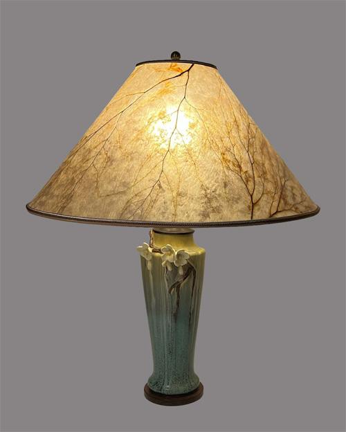 Sue Johnson SALE Lamp 19 F - "Blooming Branch" by Ephraim Faience