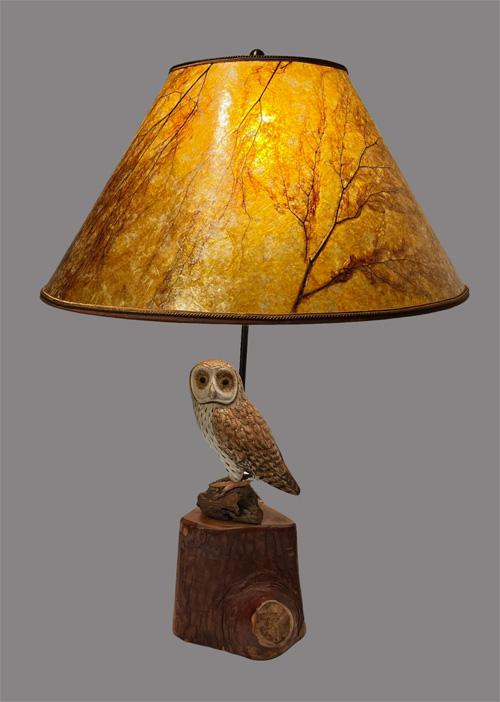 Sue Johnson SALE Lamp 19 I - barn owl by John Madison