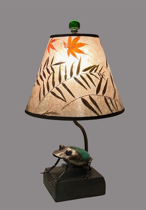 Sue Johnson SALE Lamp 29 B - Hand-crafted metal "Frog" lamp - Zimbabwe