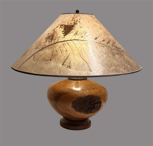 Sue Johnson SALE Lamp 29 F - Hand-turned Redwood Burl lamp